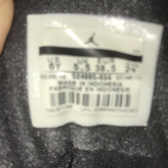 JORDAN AIR high top cool gray flights lace up safety straps vintage EUC size 6 - Picture 8 of 8